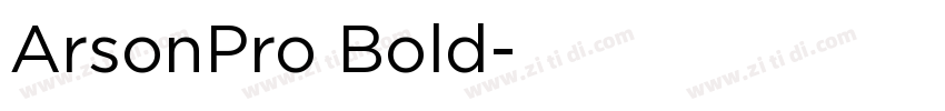 ArsonPro Bold字体转换